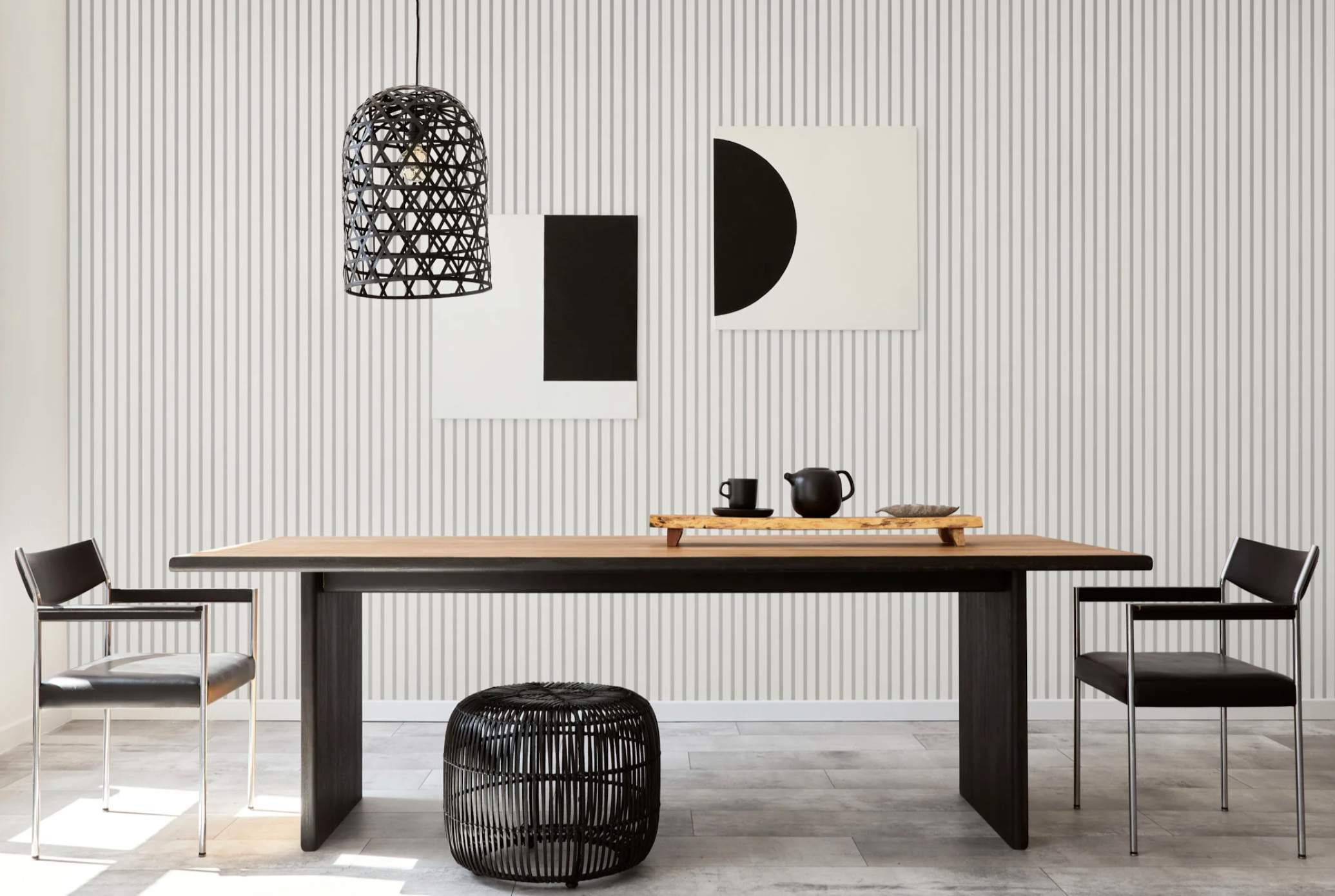 Acoustic Veneer Wall Panel in White with White Backing 2400MM x 600MM with 35MM Slat